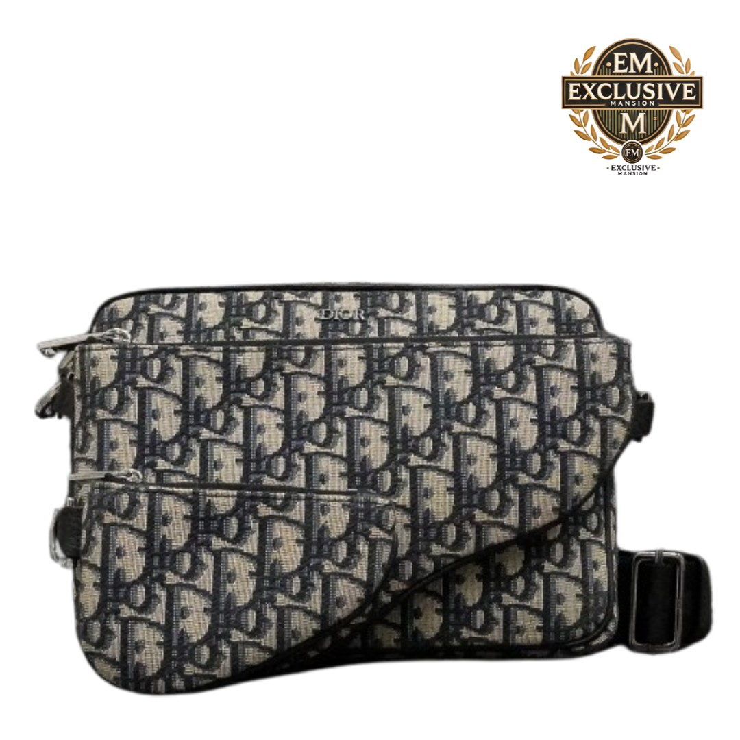 Trio Saddle Messenger Bag Beige