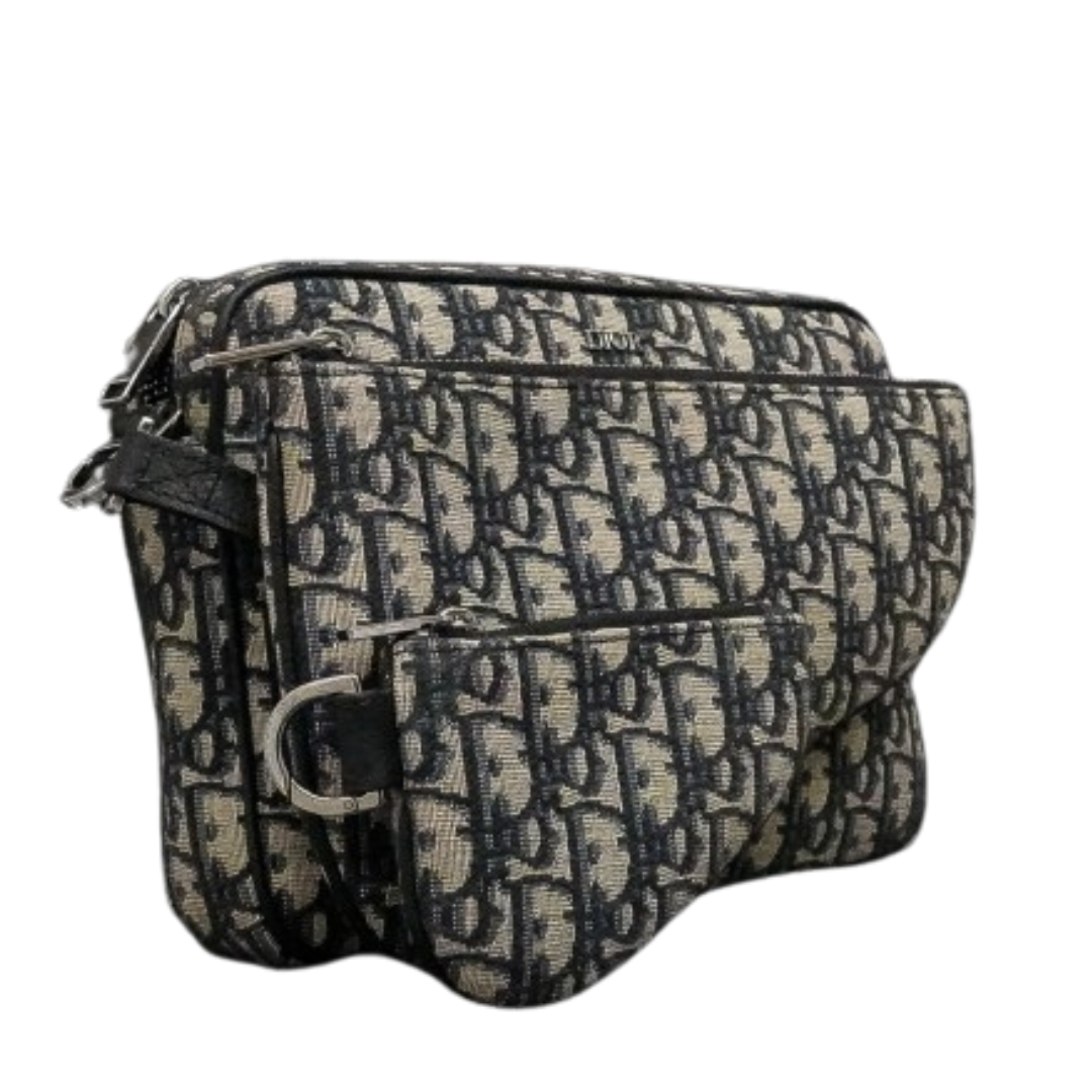 Trio Saddle Messenger Bag Beige