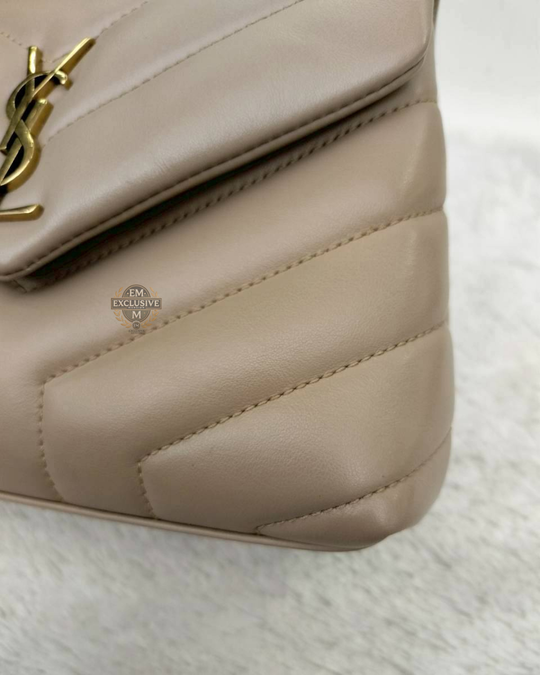 YsL Lou Lou Toy Chevron Beige