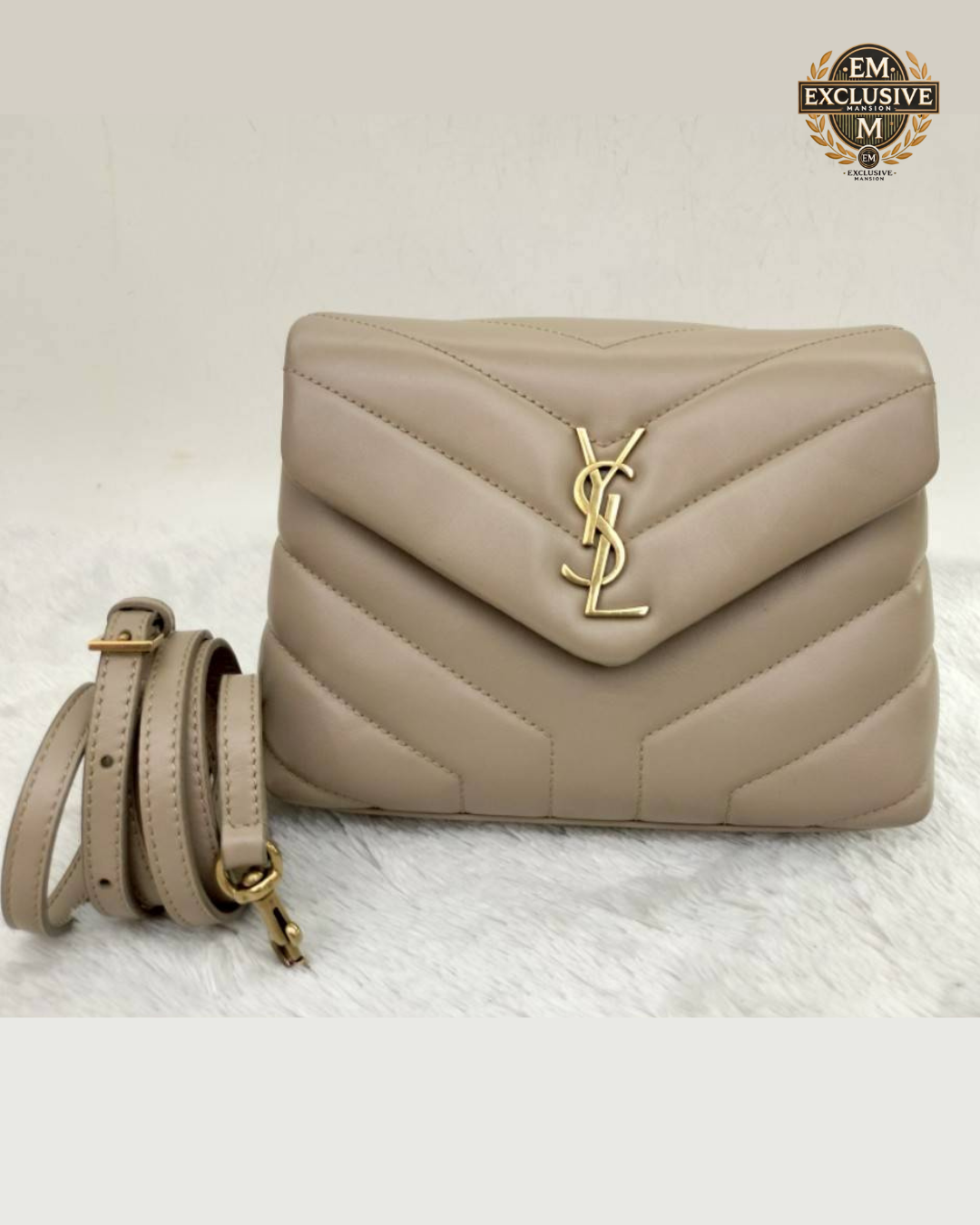 YsL Lou Lou Toy Chevron Beige