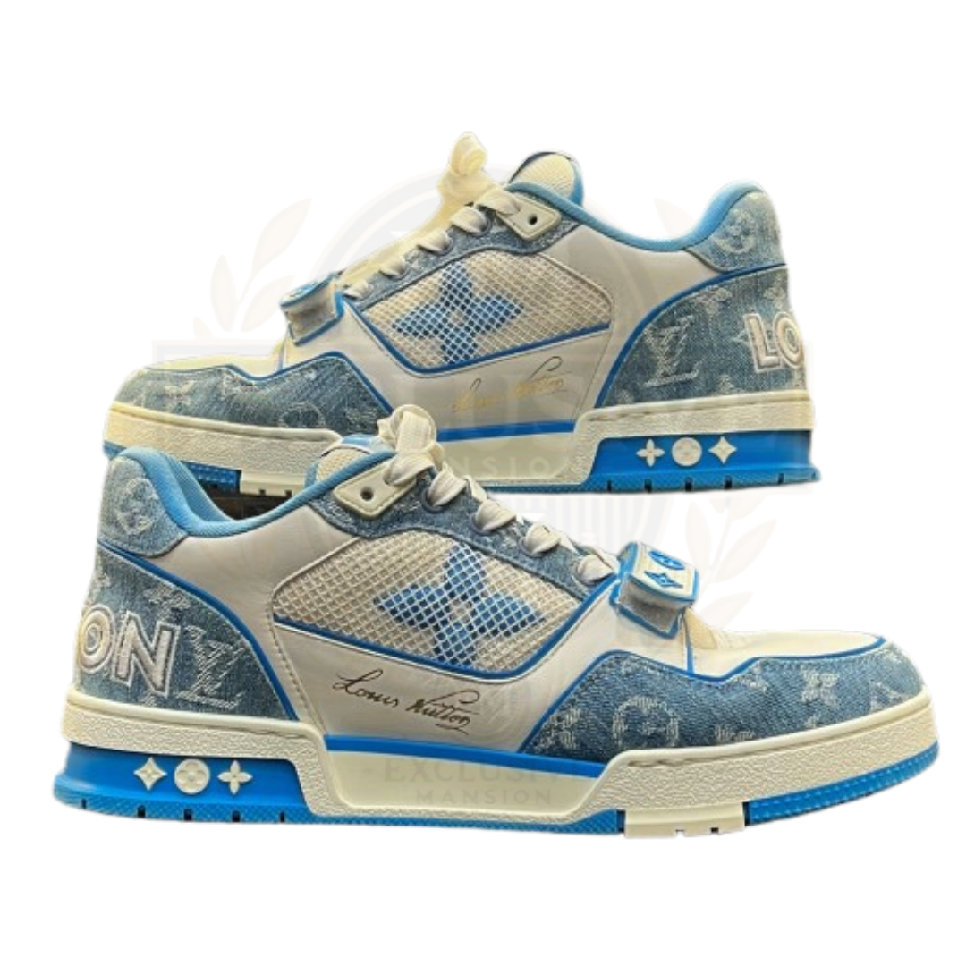 Trainer Low Light Blue Monogram Denim