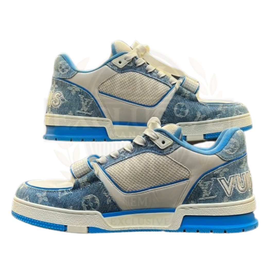 Trainer Low Light Blue Monogram Denim