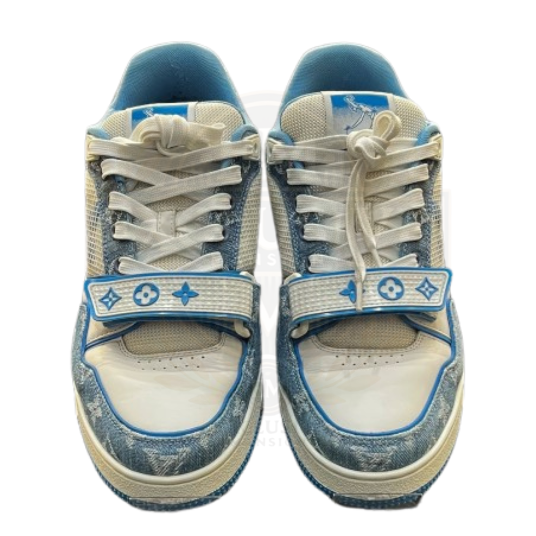 Trainer Low Light Blue Monogram Denim