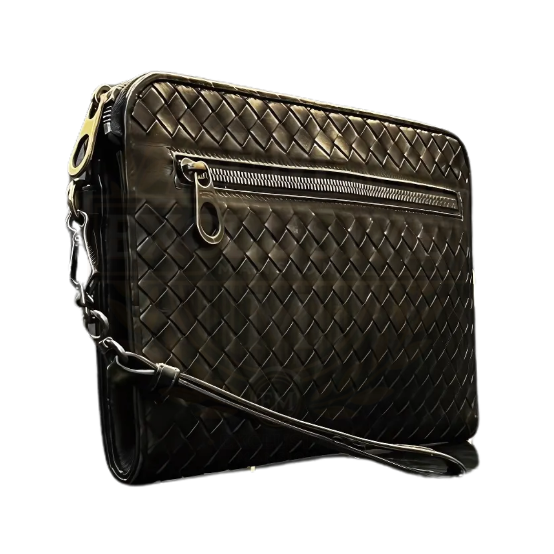 Intrecciato Document Case Black