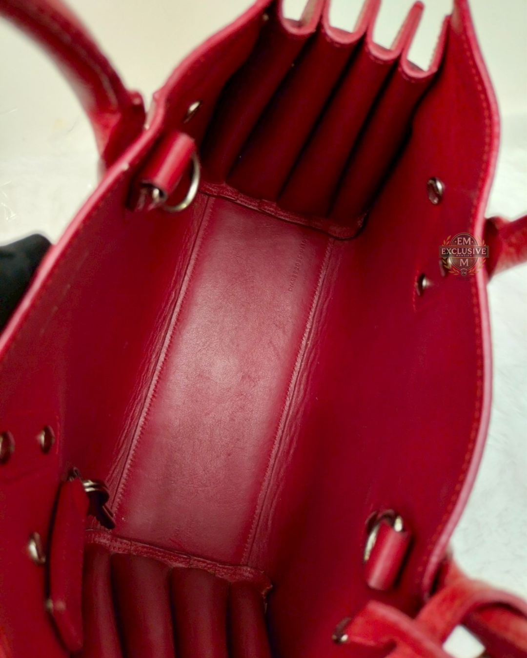 Ysl Sac De Jour Nano Gruined Red