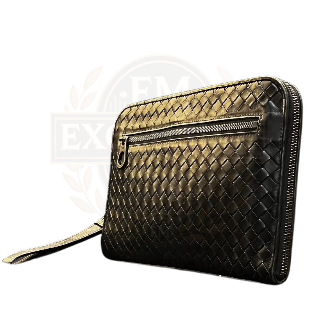 Intrecciato Document Case Black