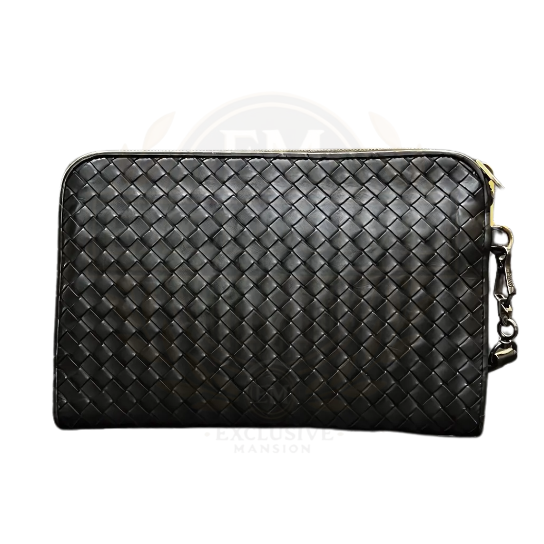 Intrecciato Document Case Black