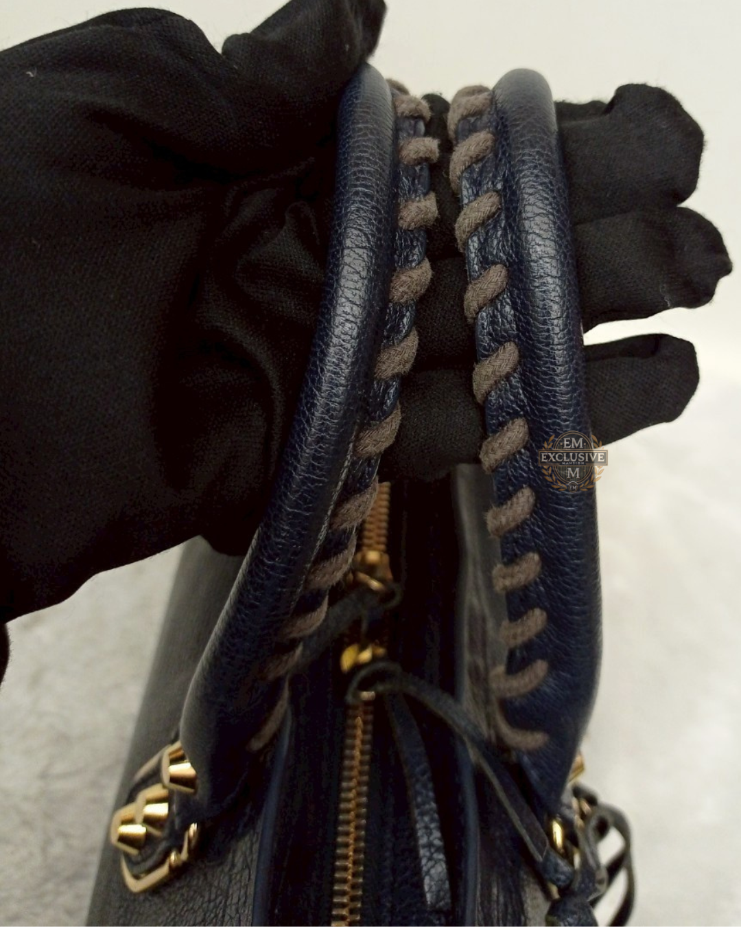 Balenciaga Small City Edge Navy