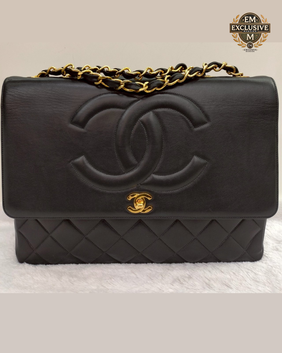 Chanel Maxi Lamb Vintage Black