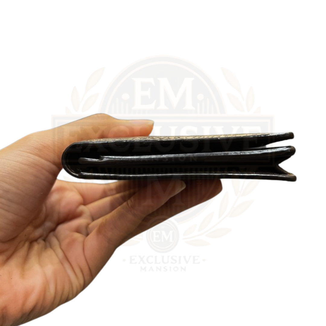 Santal Scritto Leather Long Wallet