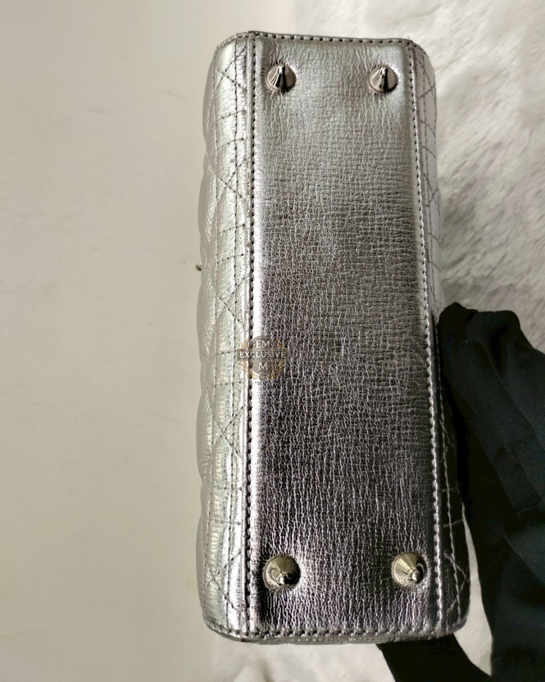 Lady Dior Small Metallic Silver 2019