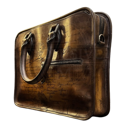 Un Jour Mini Scritto Leather Briefcase