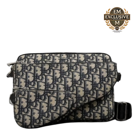 Trio Saddle Messenger Bag Beige