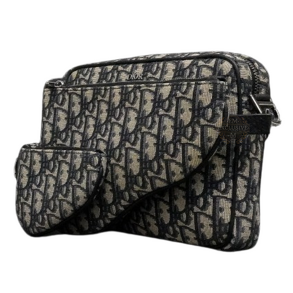 Trio Saddle Messenger Bag Beige