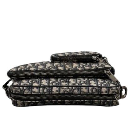 Trio Saddle Messenger Bag Beige