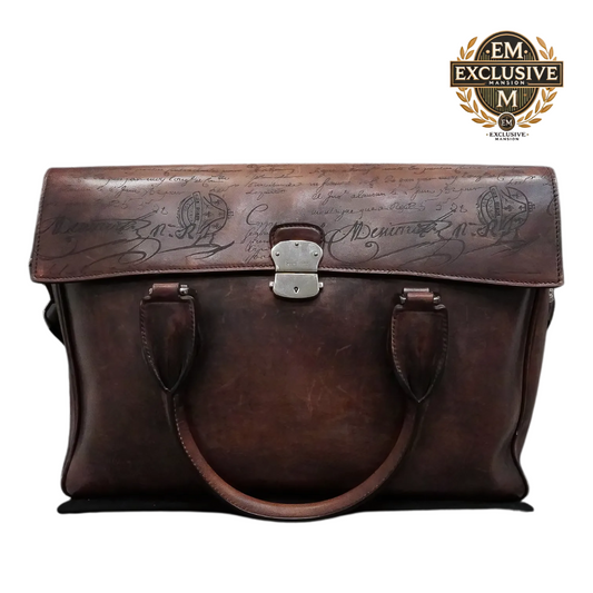 E'mio Scritto Leather Briefcase