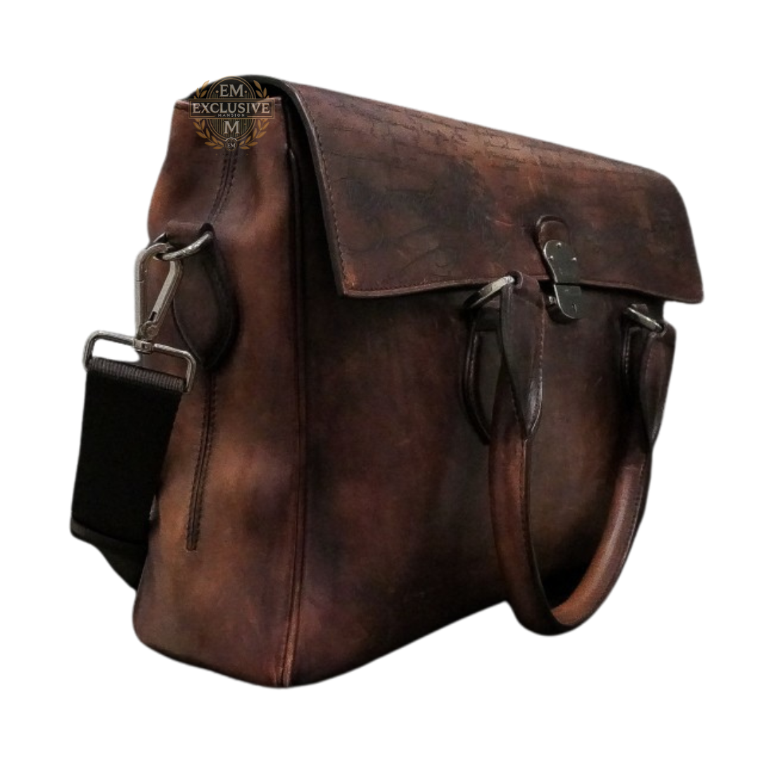 E'mio Scritto Leather Briefcase