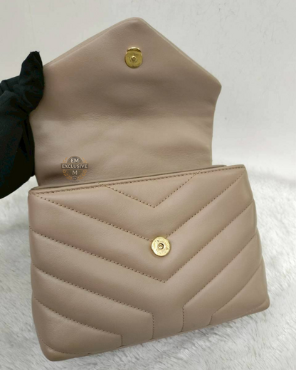 YsL Lou Lou Toy Chevron Beige