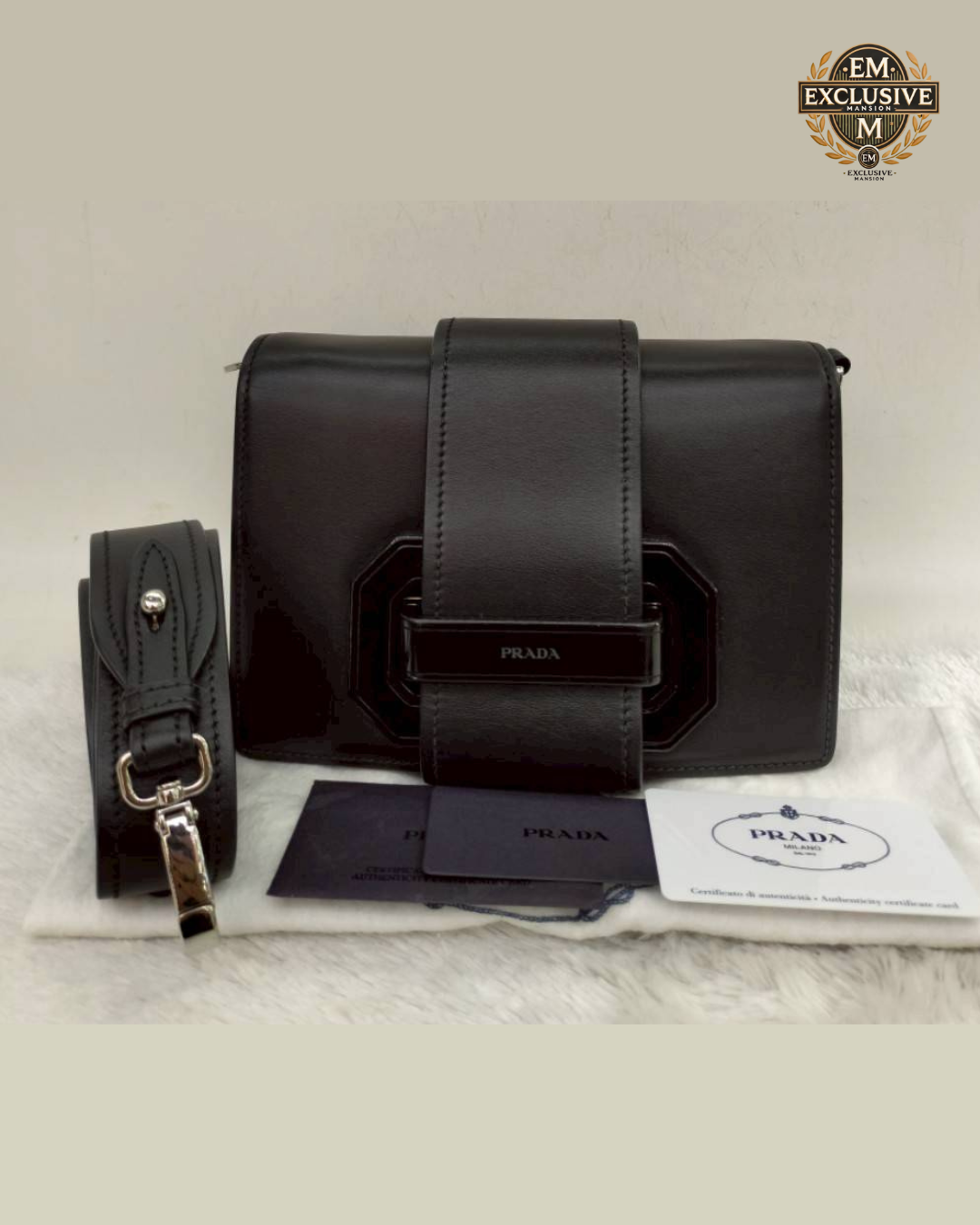 Prada City Calf Nero