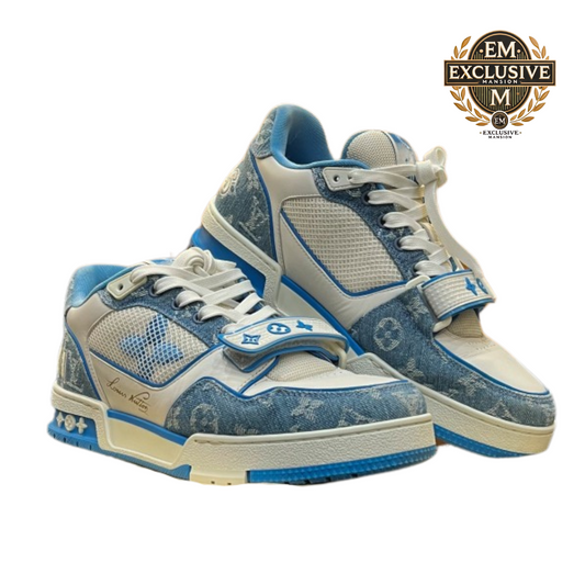 Trainer Low Light Blue Monogram Denim