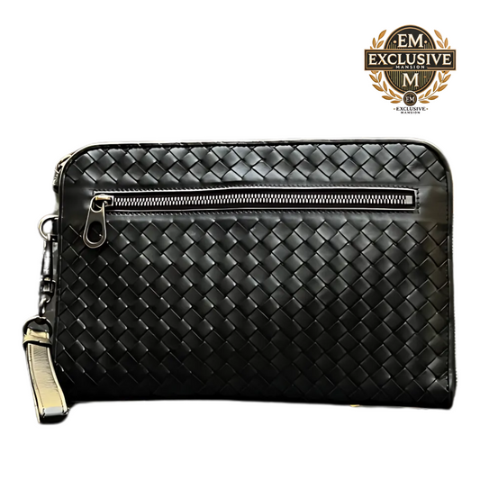 Intrecciato Document Case Black