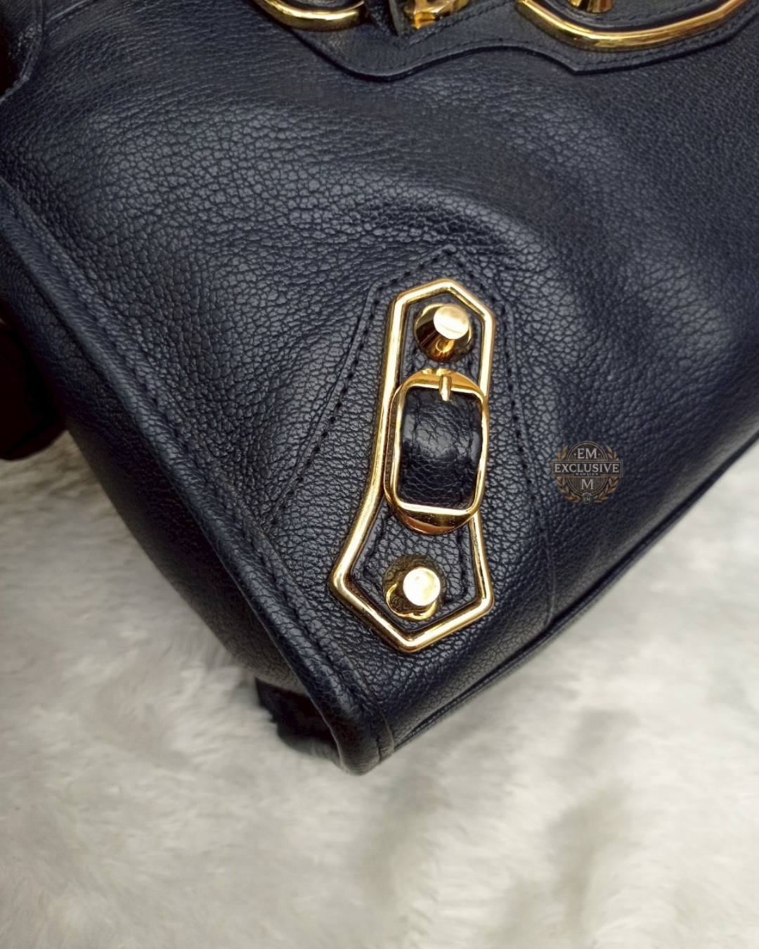 Balenciaga Small City Edge Navy