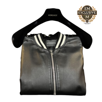 Greca Napa Leather Jacket