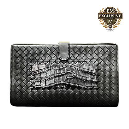 Intrecciato Crocodile Wallet