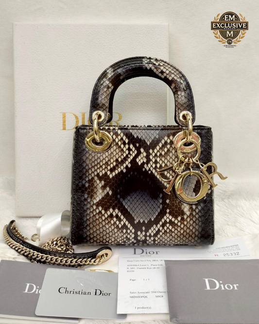 Lady Dior Mini Python