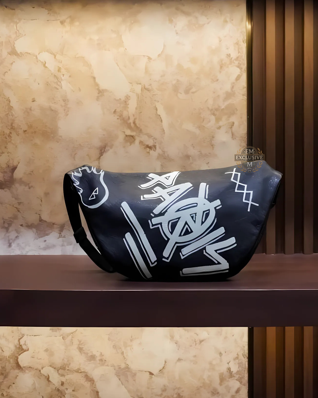 Graffiti Waistbag Black White