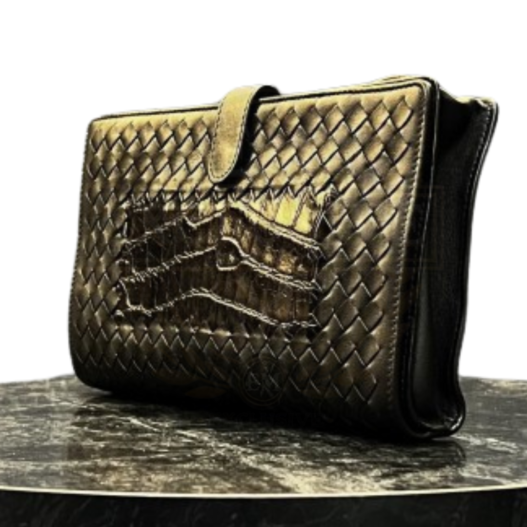 Intrecciato Crocodile Wallet
