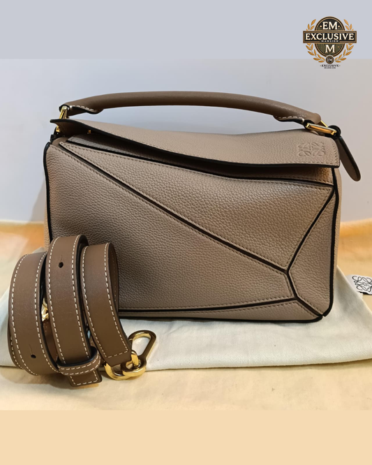 Loewe Puzzle Small Grained Sand Mink