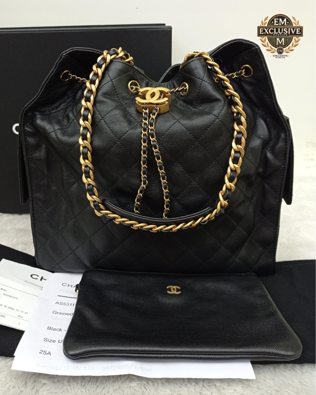 Chanel C25 Medium Caviar Black