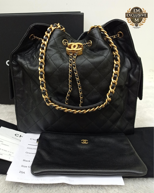 Chanel C25 Medium Caviar Black