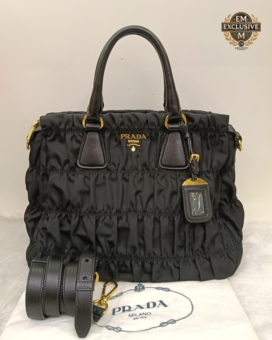 Prada Tessuto Gauffre Nylon Nero