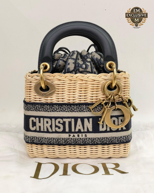 Lady Dior Mini Wicker Rattan