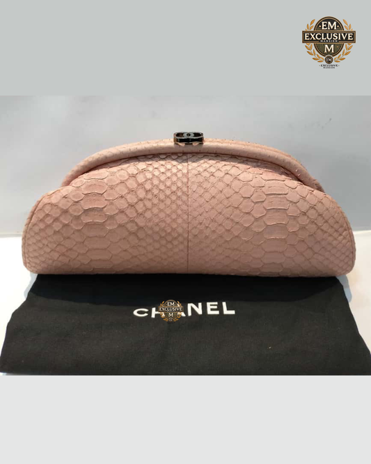 Chanel Timeless Clutch Python