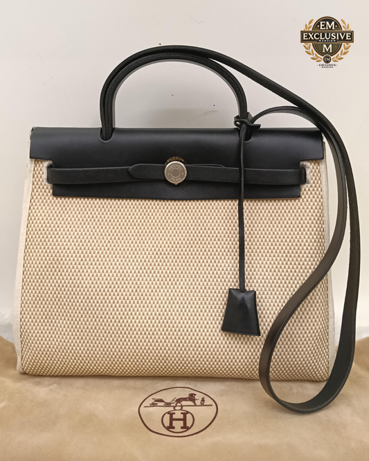 HB31 Toile Beige Flap Black