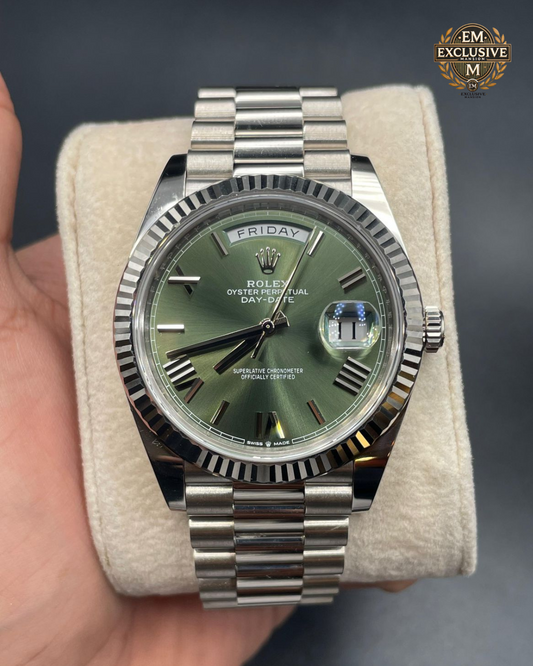 Rolex Day Date Olive WG sept 2019